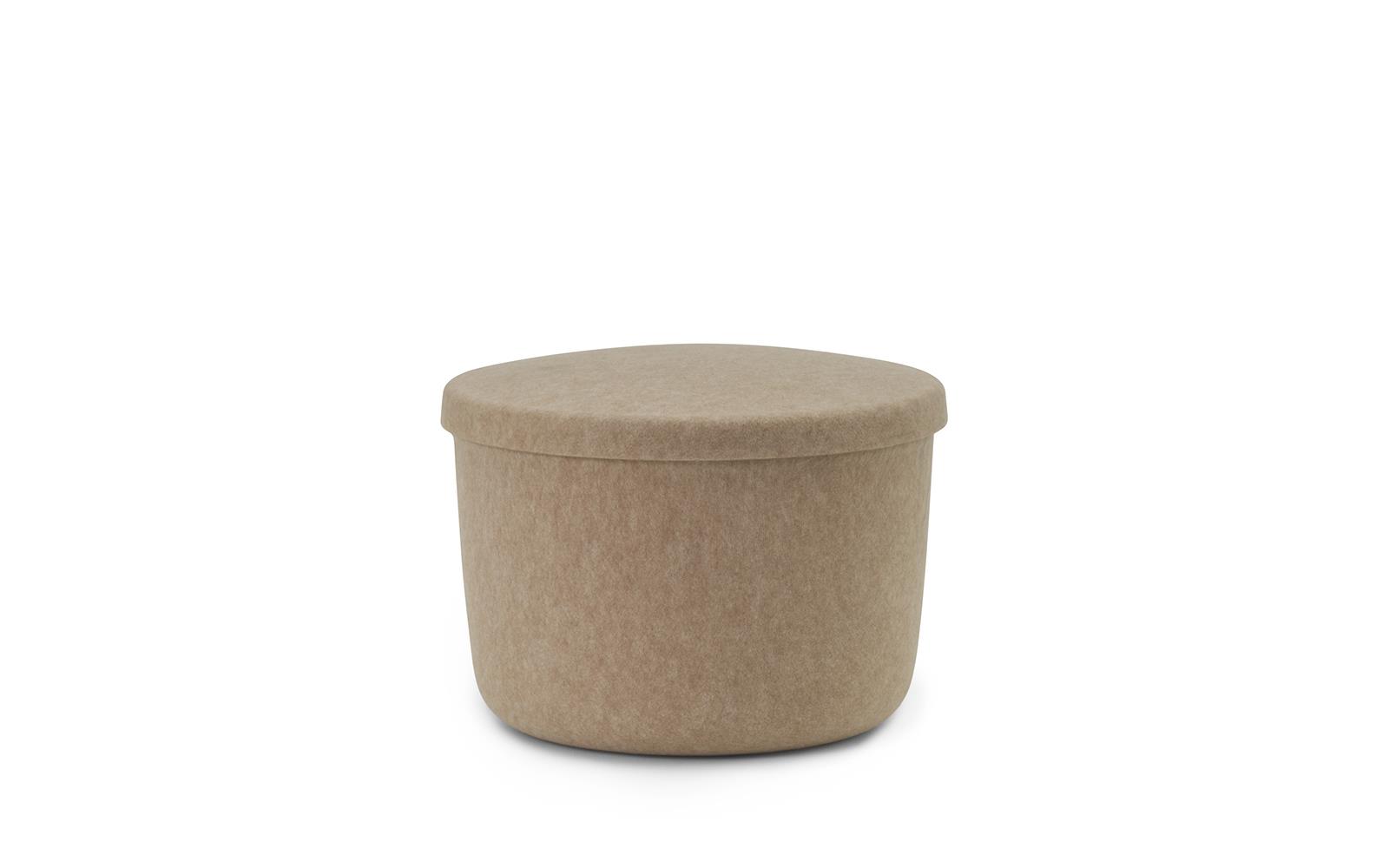 Hide Storage Pouf Small1