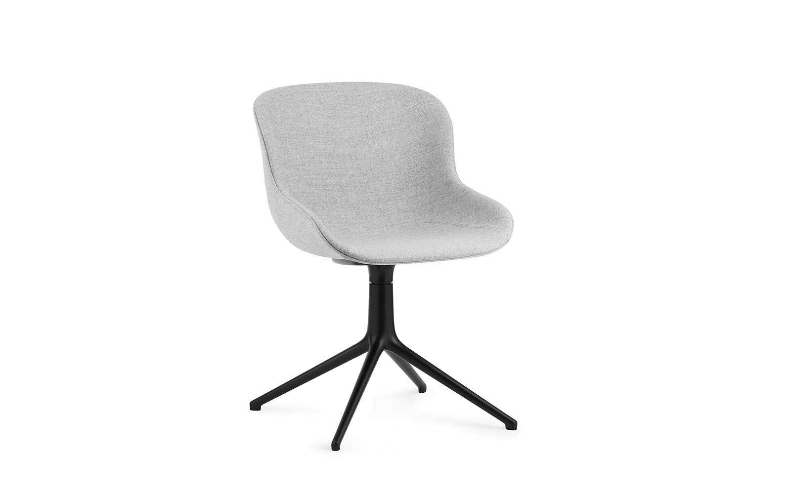 Hyg Chair Swivel 4L Full Upholstery Black Alu1