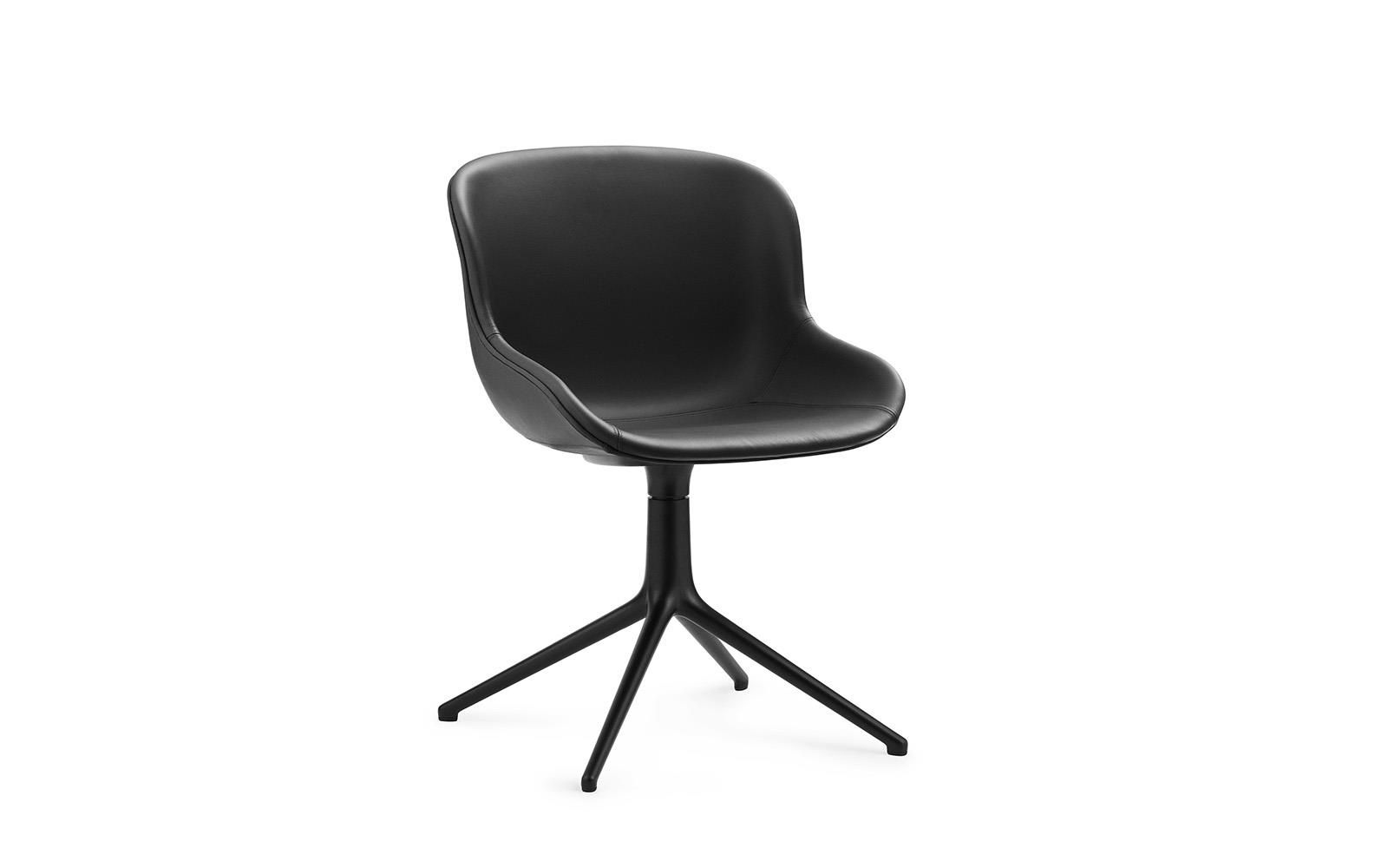 Hyg Chair Swivel 4L Full Upholstery Black Alu1