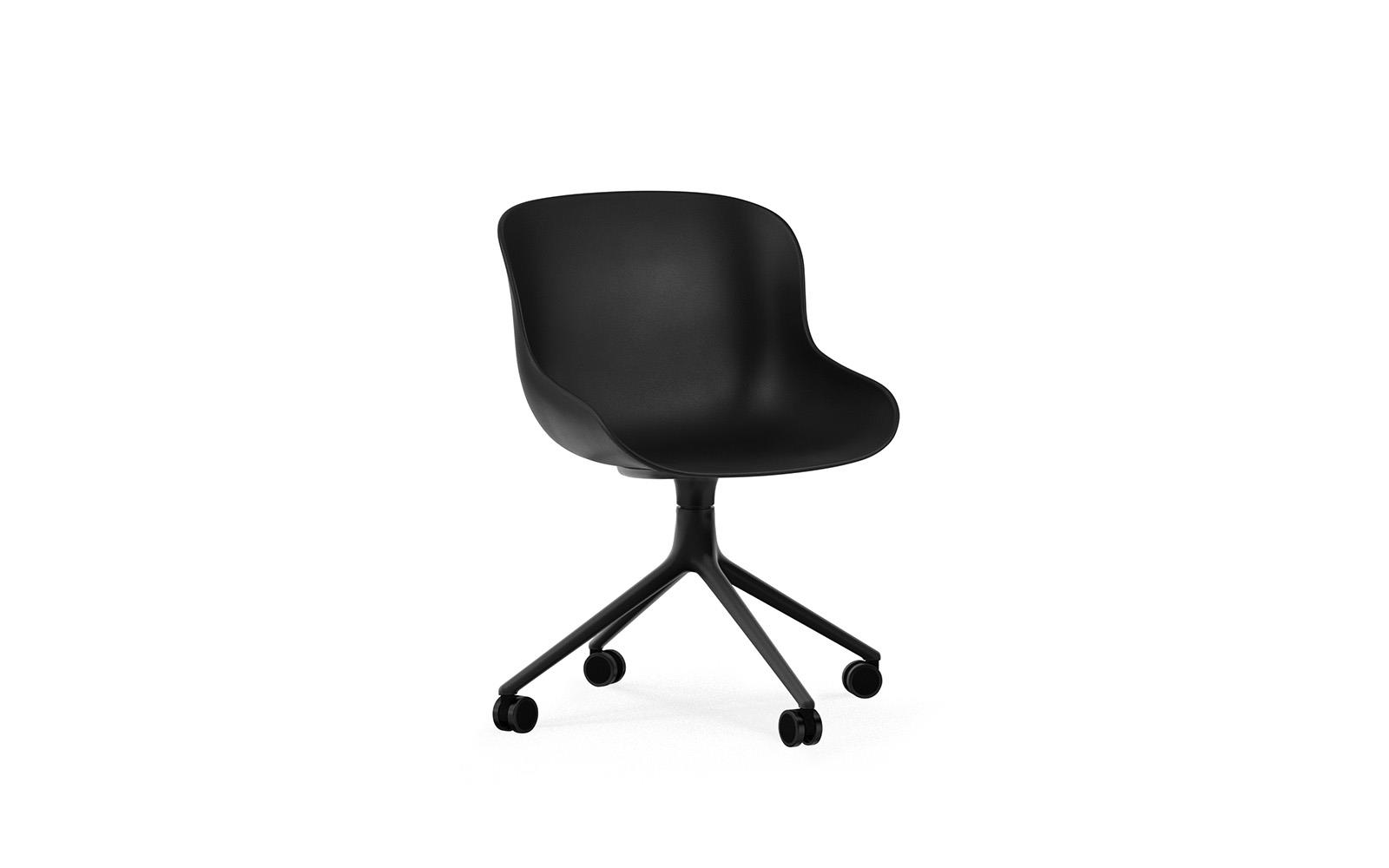 Hyg Chair Swivel 4W Black Alu1