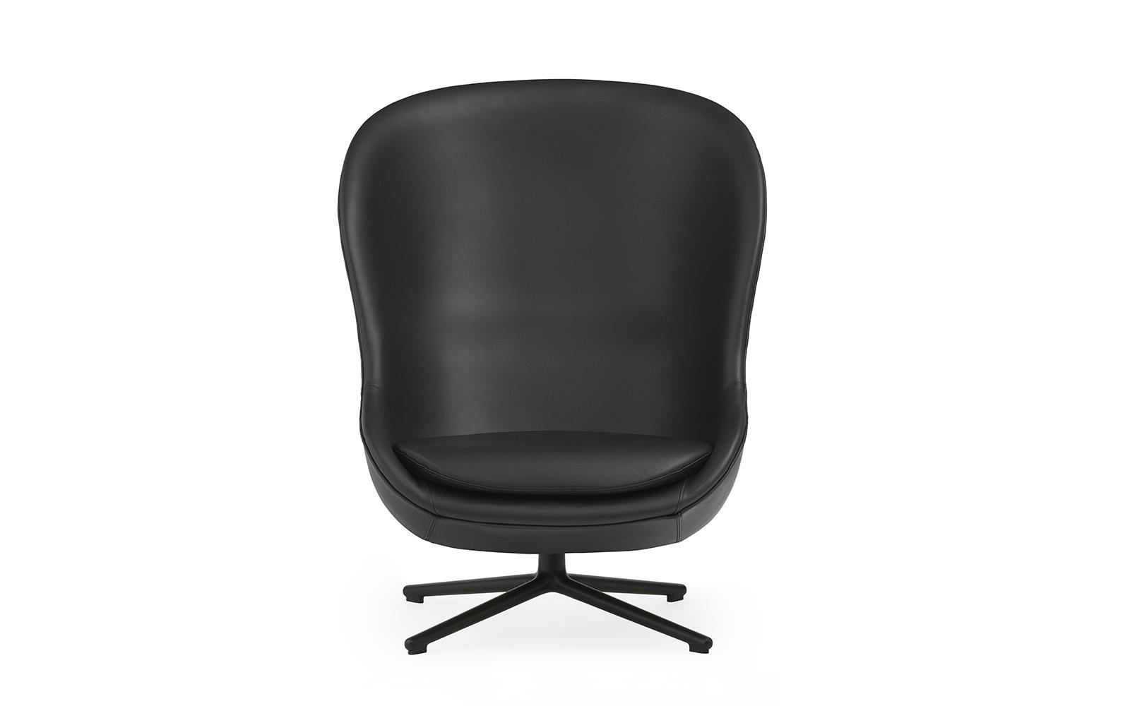 Hyg Lounge Chair High Swivel Black Alu2