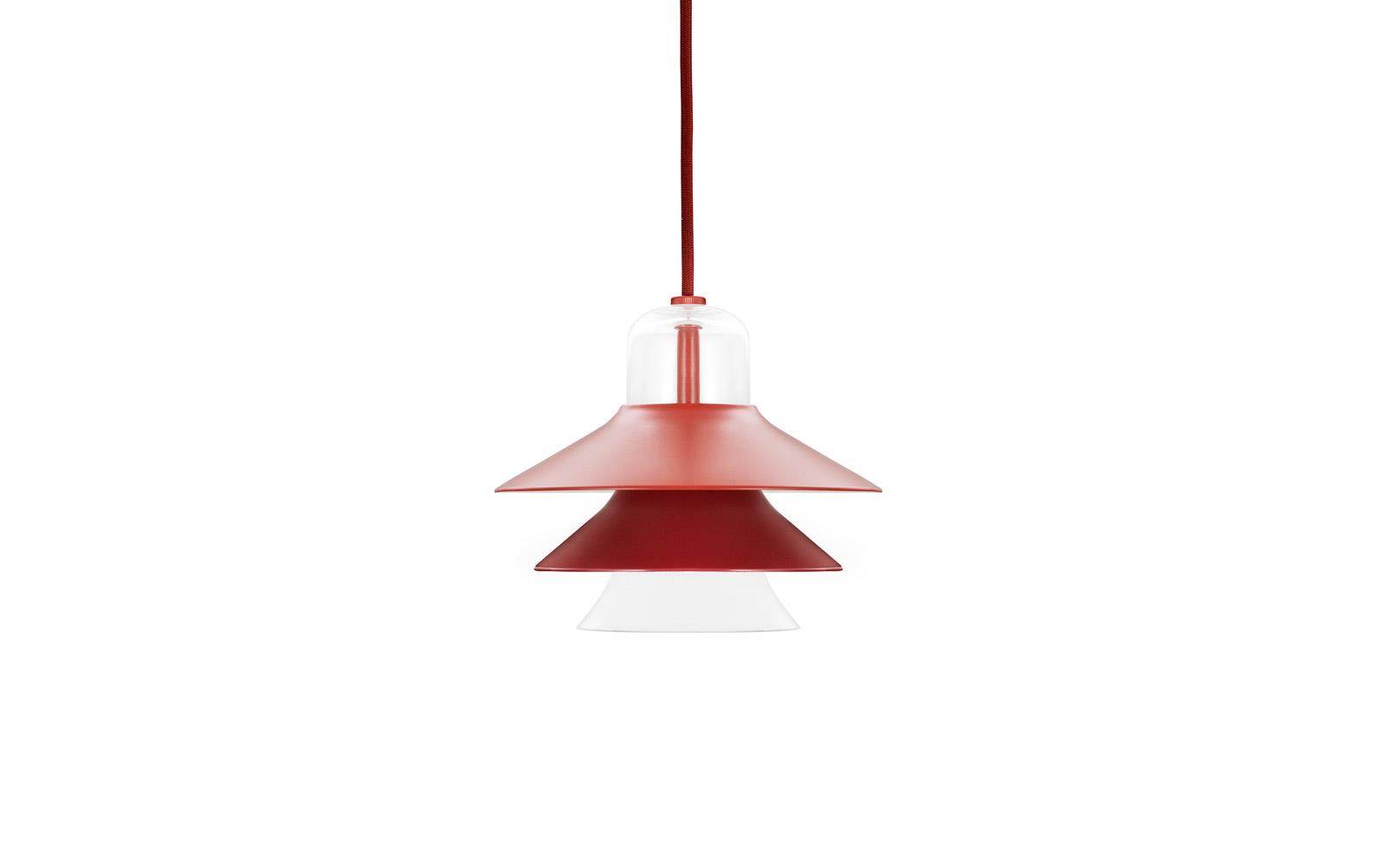 Ikono Lamp Small Red Colored Ceiling Nordic Design Ikono Lamp Small Eu1
