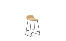 Just Barstool 65 cm w back Full Uph Black Steel1