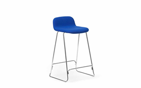 Just Barstool 65 cm w back Full Uph Chrome1