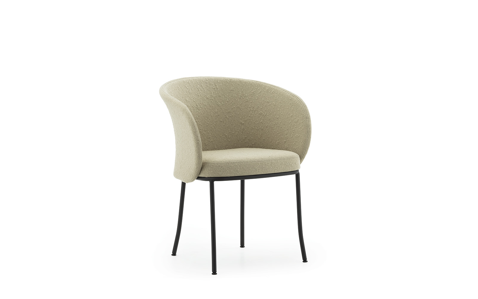 Knit Armchair Black Steel1