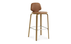 My Chair Barstool 75 cm Front Upholstery Walnut1