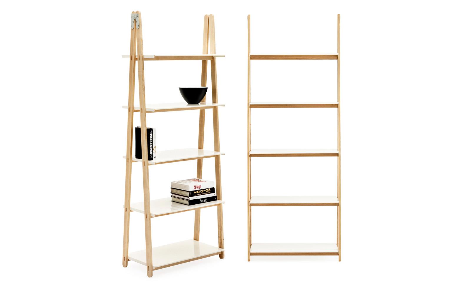undskyld Ristede sang One Step Up Bookcase| high | white steel and ash