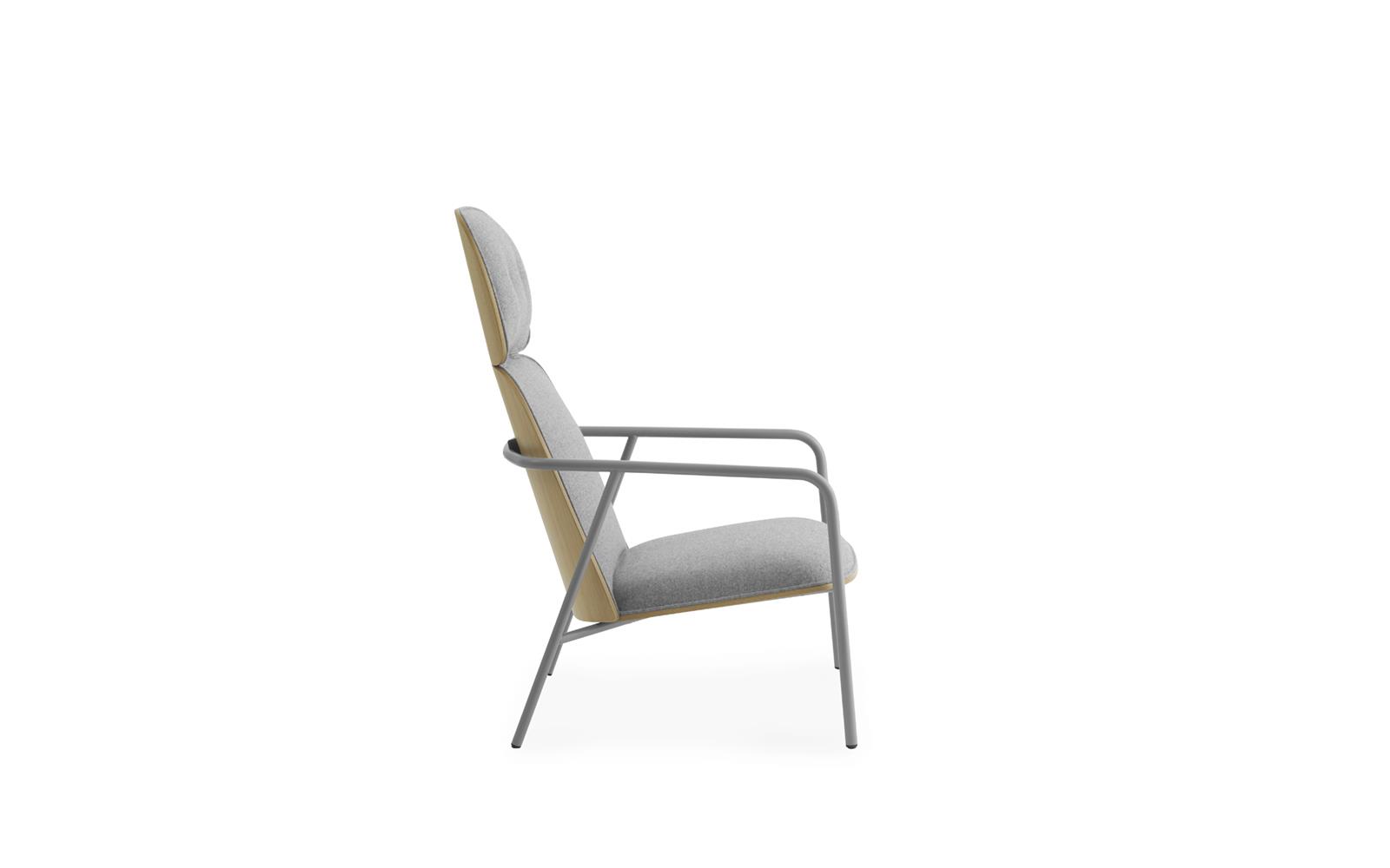 Pad Lounge Chair High Grey Steel3