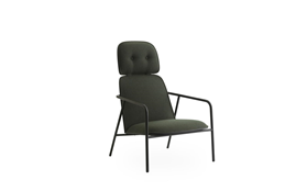 Pad Lounge Chair High Black Steel1