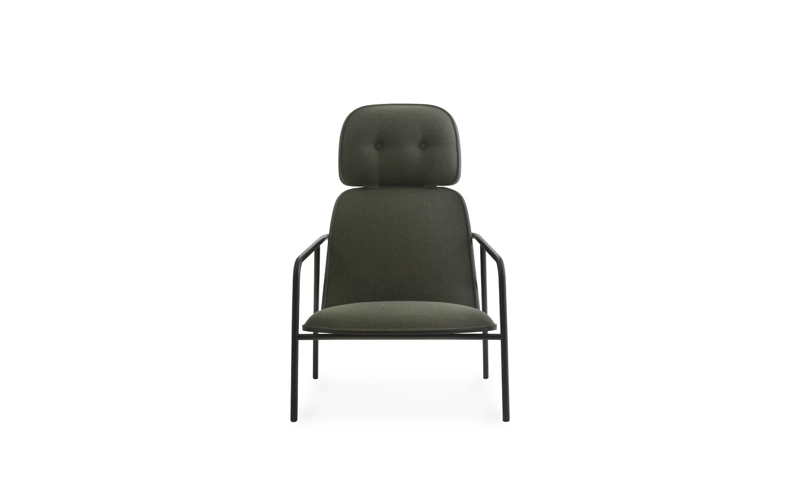 Pad Lounge Chair High Black Steel2