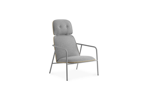 Pad Lounge Chair High Grey Steel1