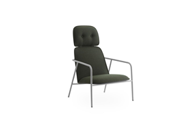 Pad Lounge Chair High Grey Steel1