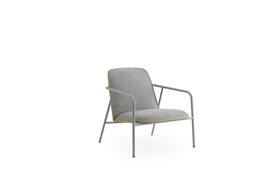 Pad Lounge Chair Low Grey Steel1