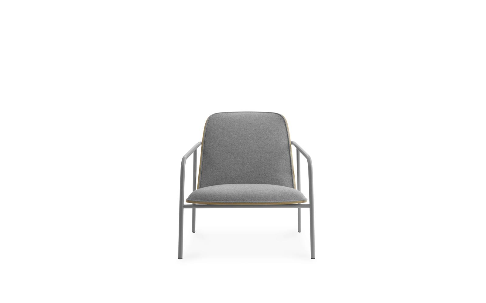 Pad Lounge Chair Low Grey Steel2
