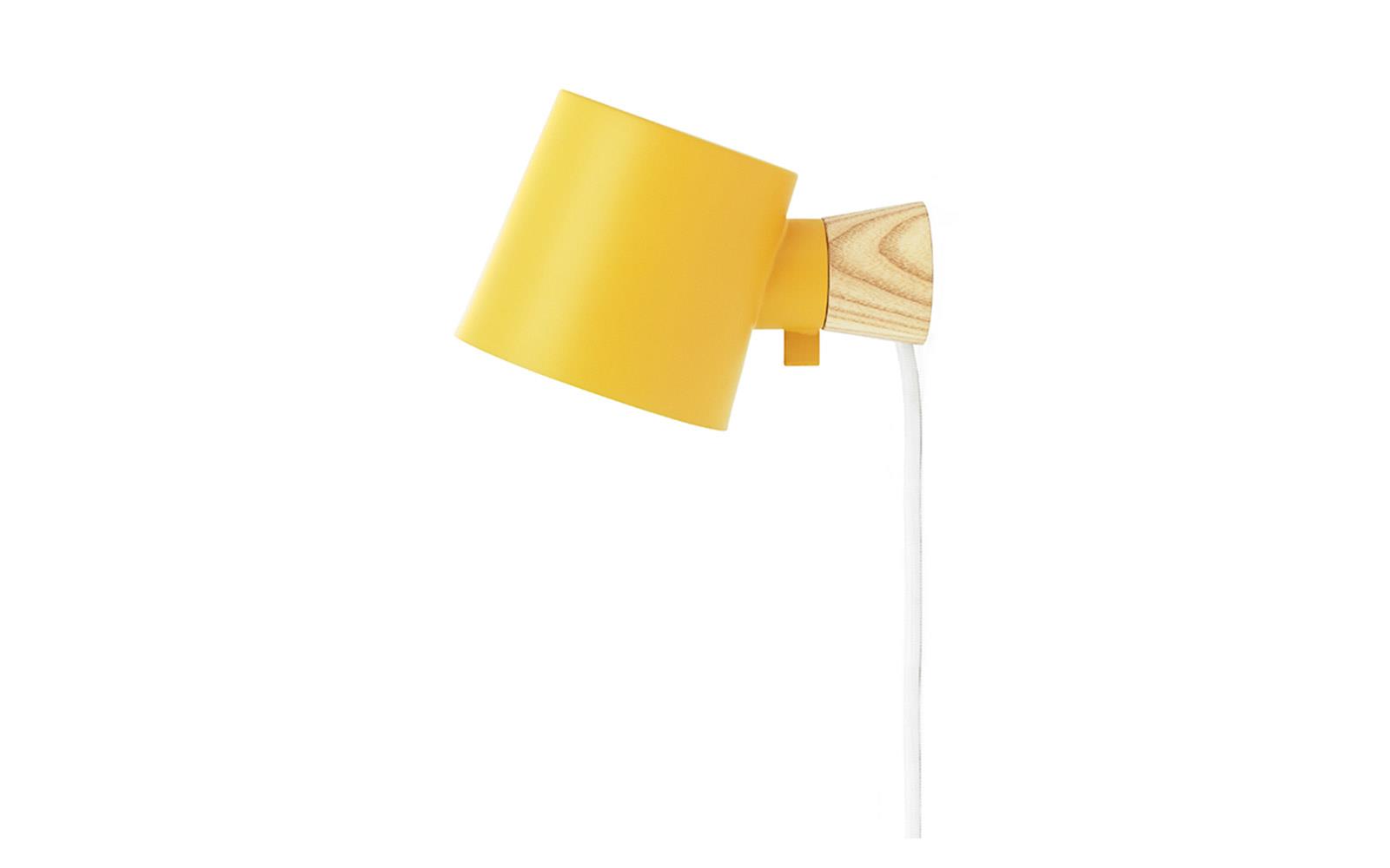 Yellow shop wall lamp
