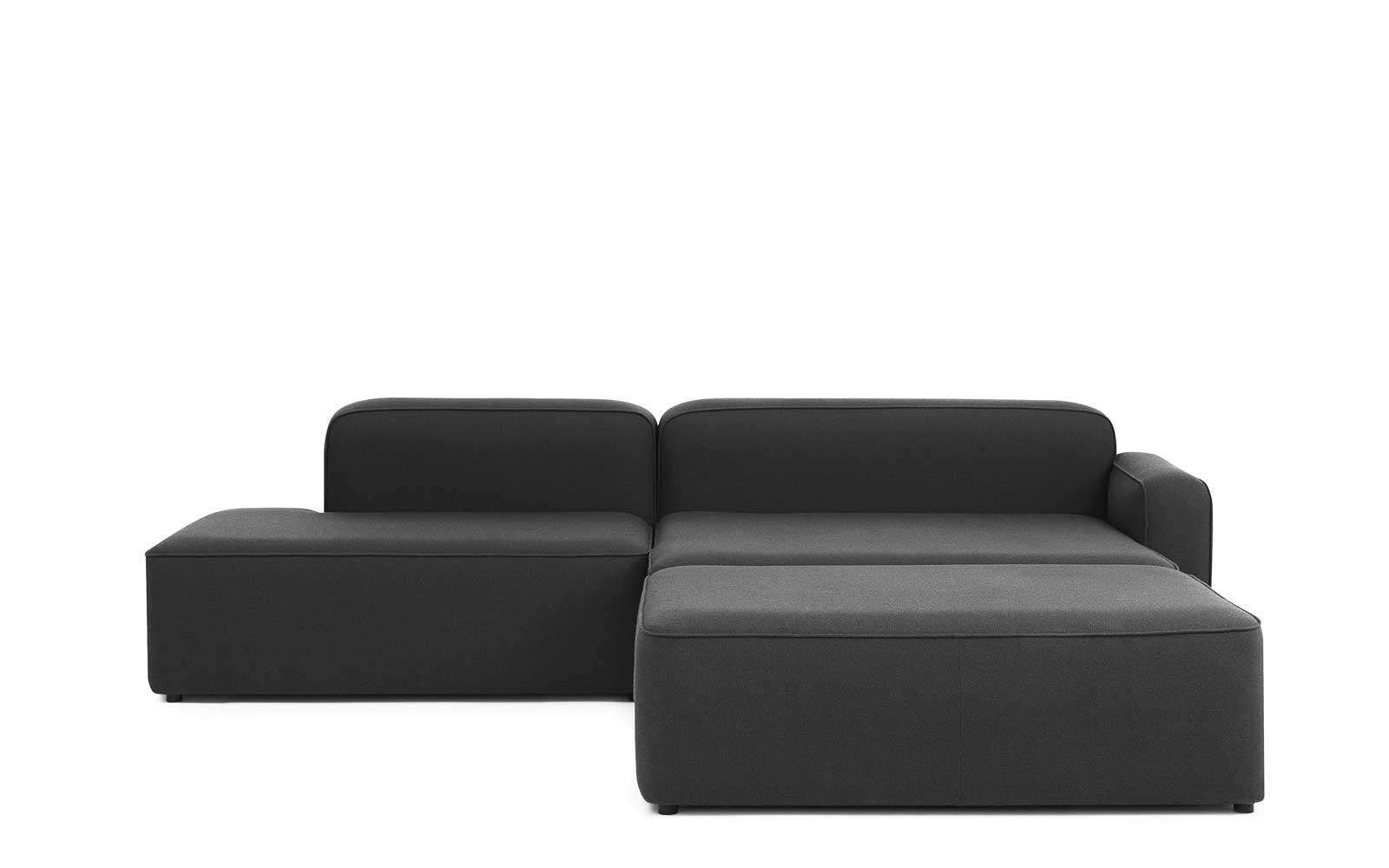 Rope Sofa Chaise Longue Right With Pouf Fame