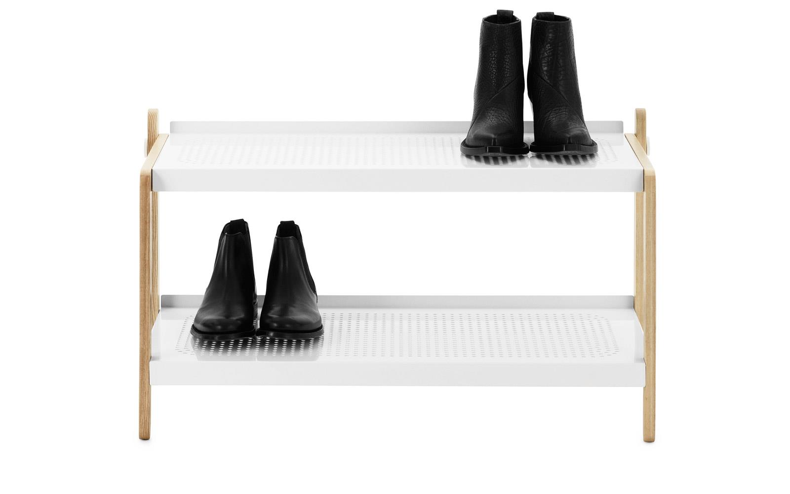 Sko Shoe Rack in white  Industrial design shoe storage