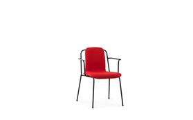 Studio Armchair Full Upholstery Black Steel1