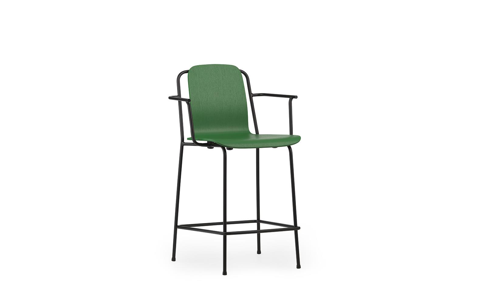 Studio Bar Armchair 65 cm Black Steel1