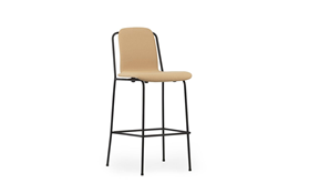 Studio Bar Chair 75 cm Full Uph Black Steel1