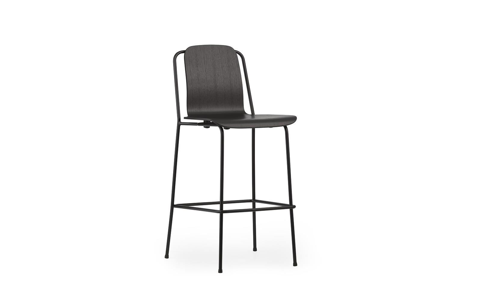 Studio Bar Chair 75 cm Black Steel1