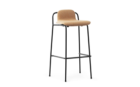Studio Barstool 75 cm Full Upholstery Black Steel1