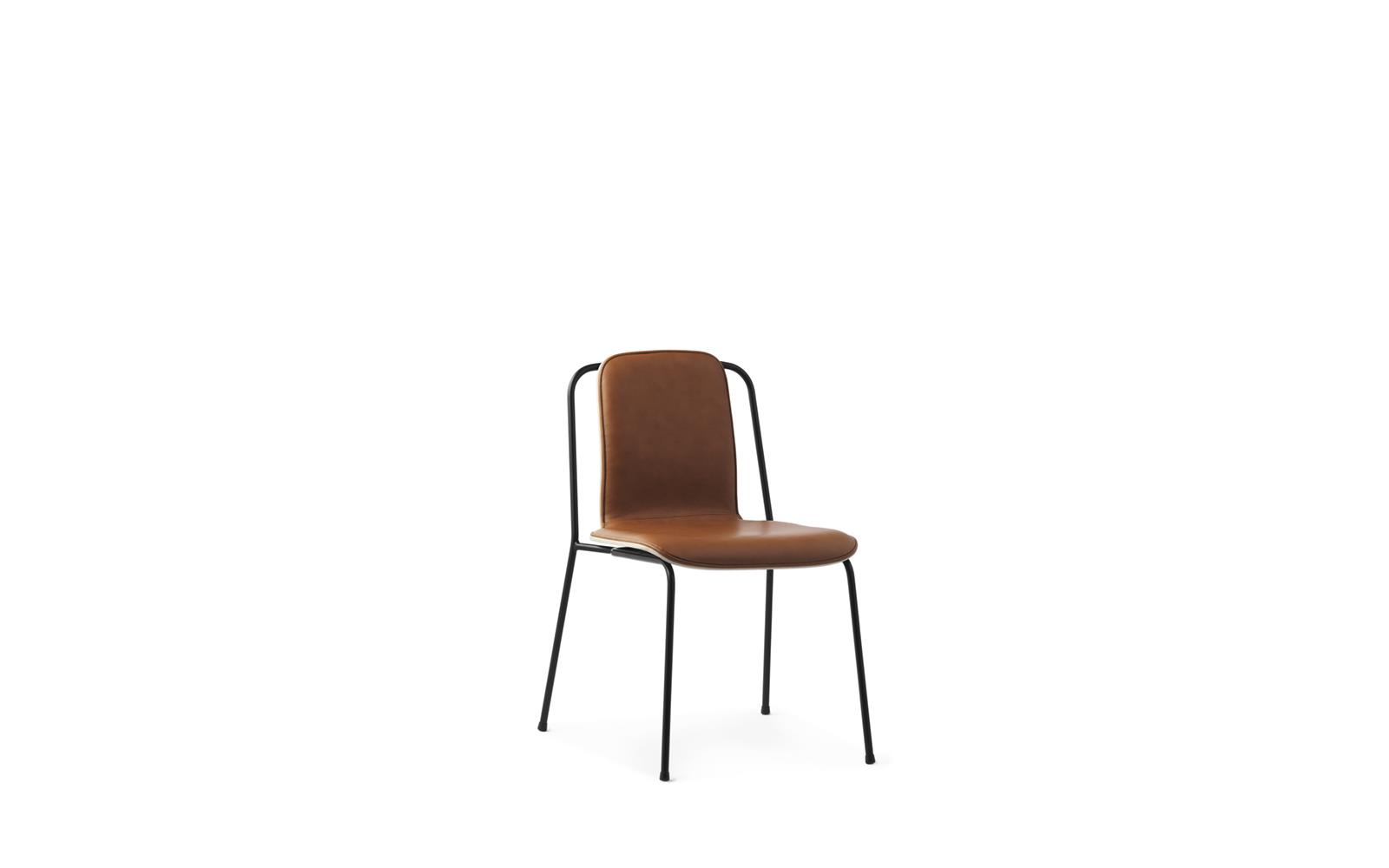 Studio Chair Front Upholstery Black Steel1