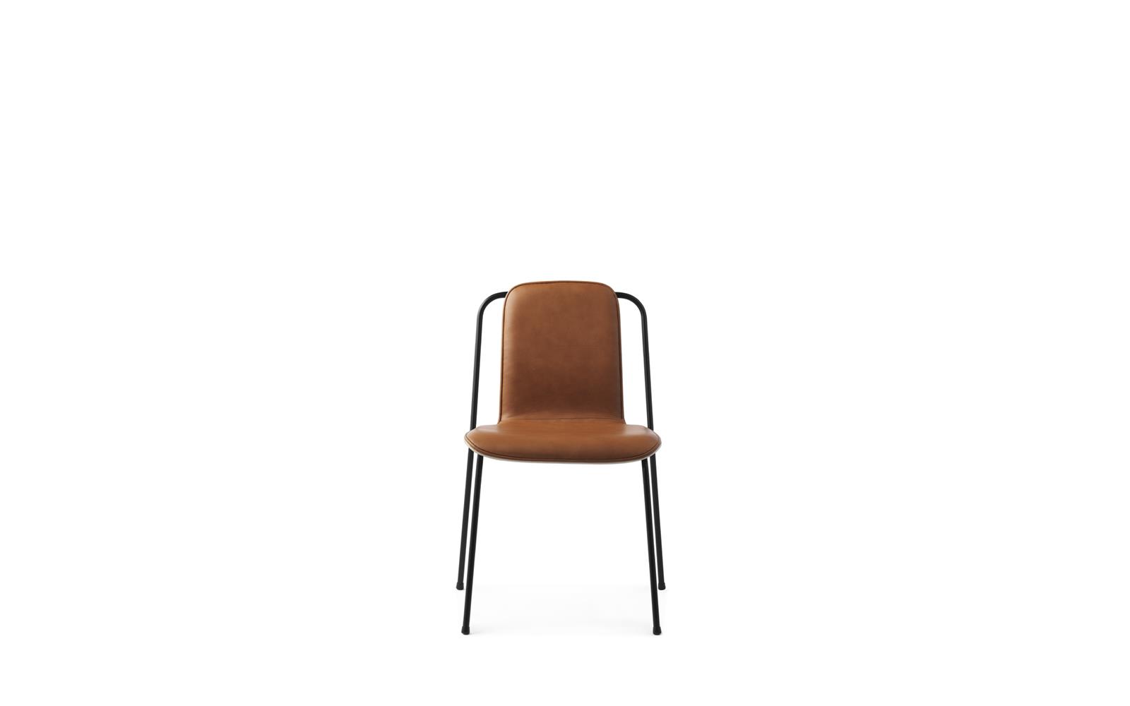 Studio Chair Front Upholstery Black Steel2
