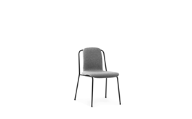 Studio Chair Full Upholstery Black Steel1