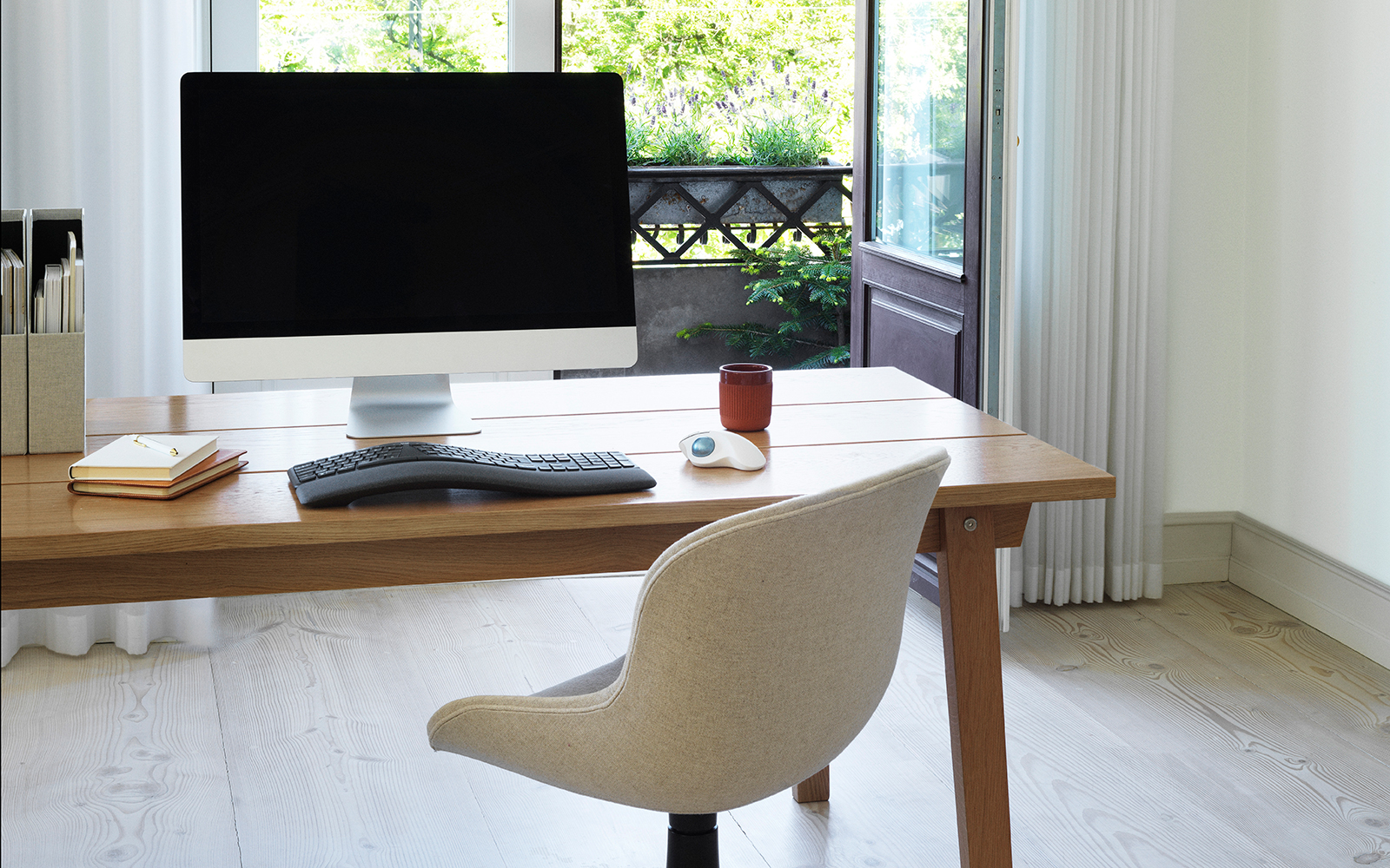 A Normann Copenhagen home office work space.