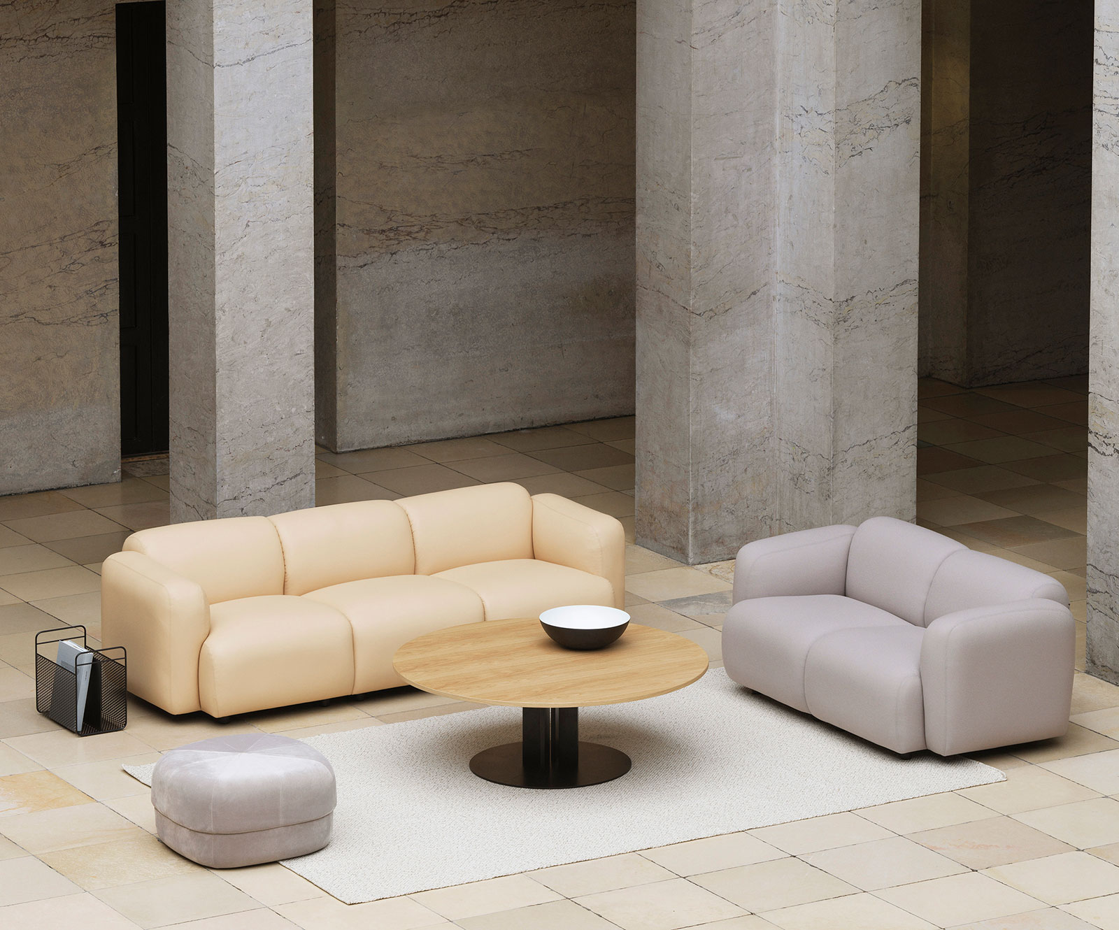 Swell sofas in a lounge setting