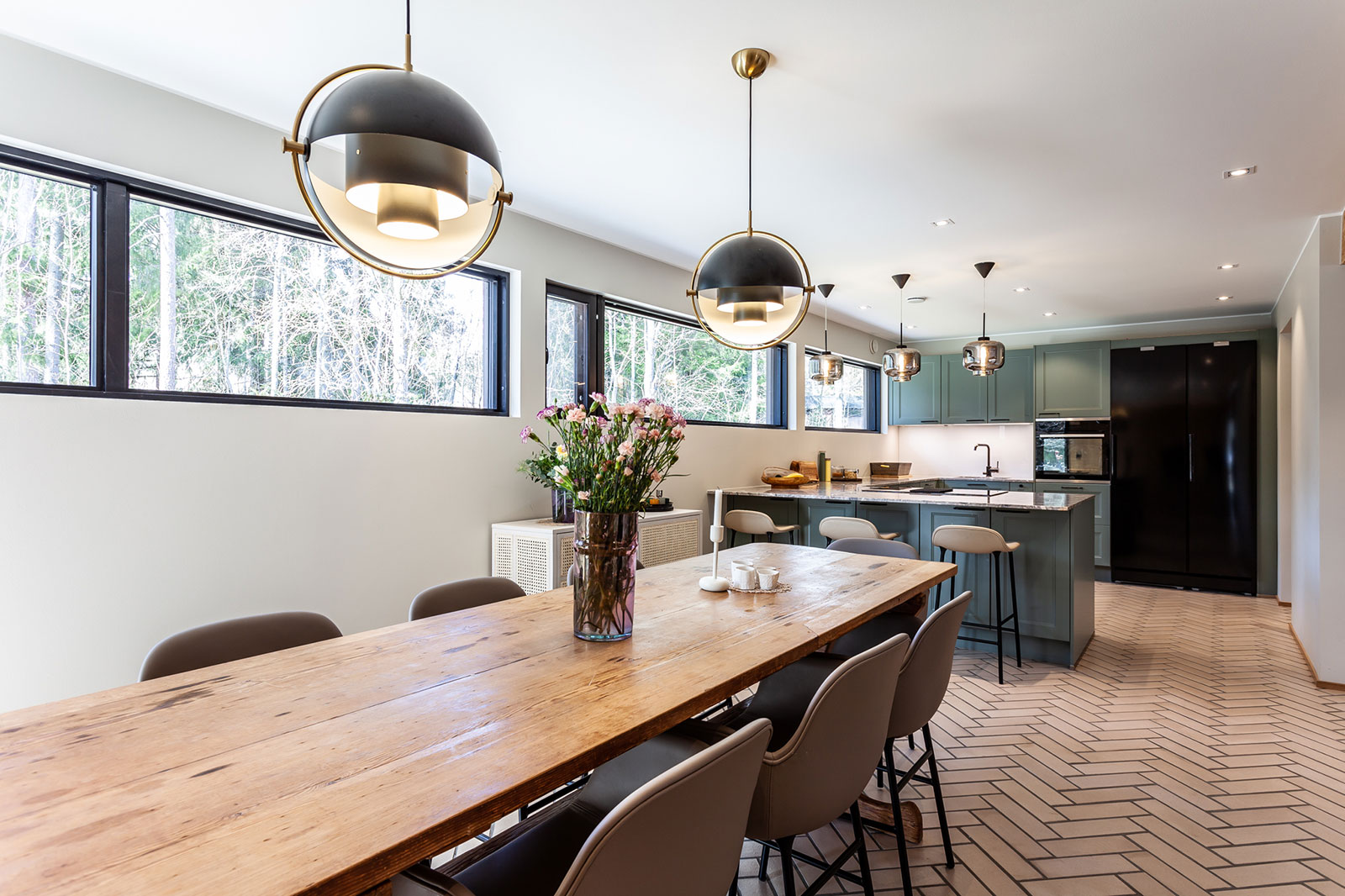 Dining area with Form Chairs