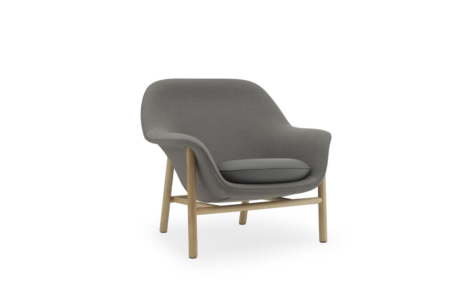 Drape Lounge Chair Low Wood