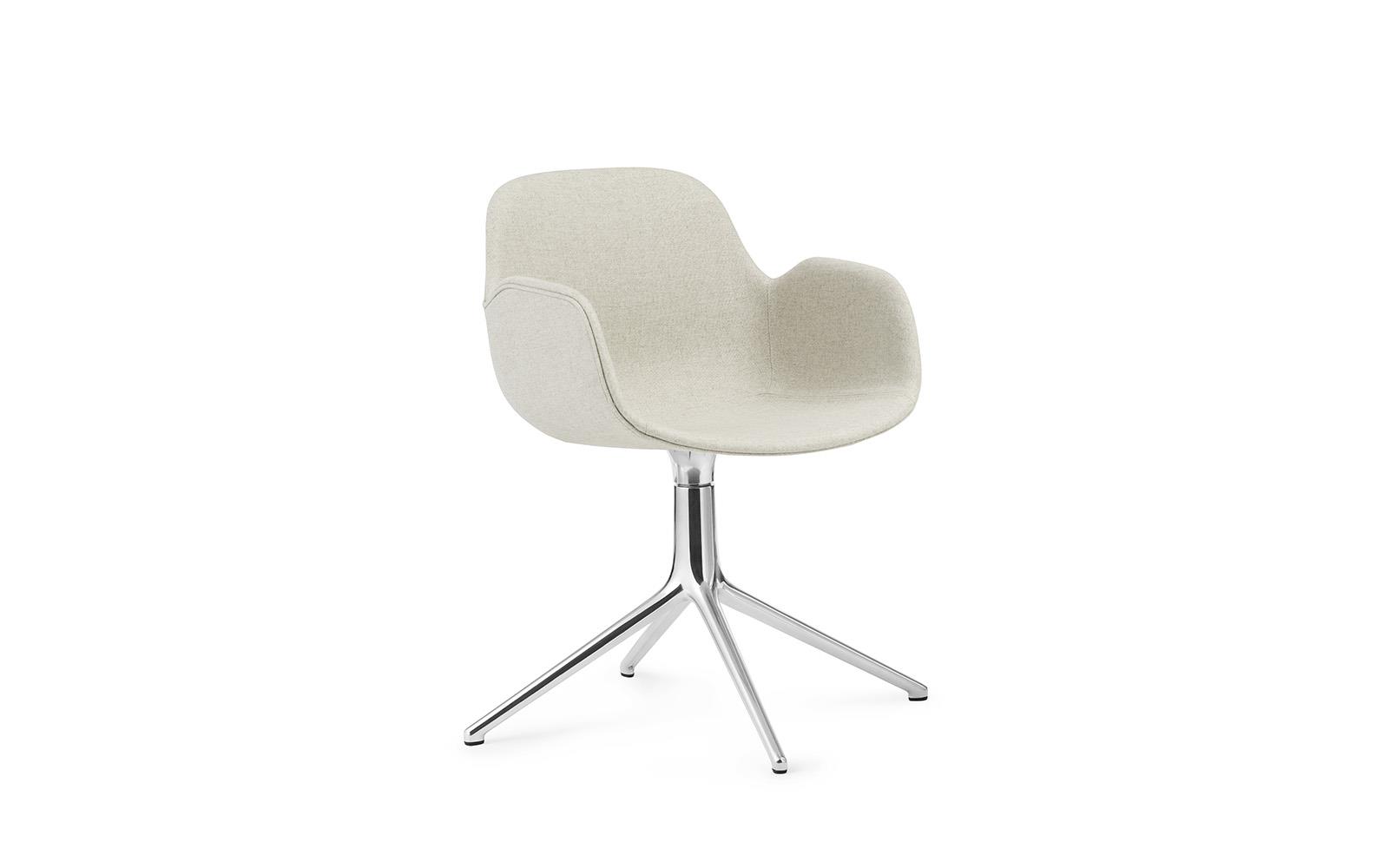 Form Armchair Swivel 4L Full Upholstery Alu