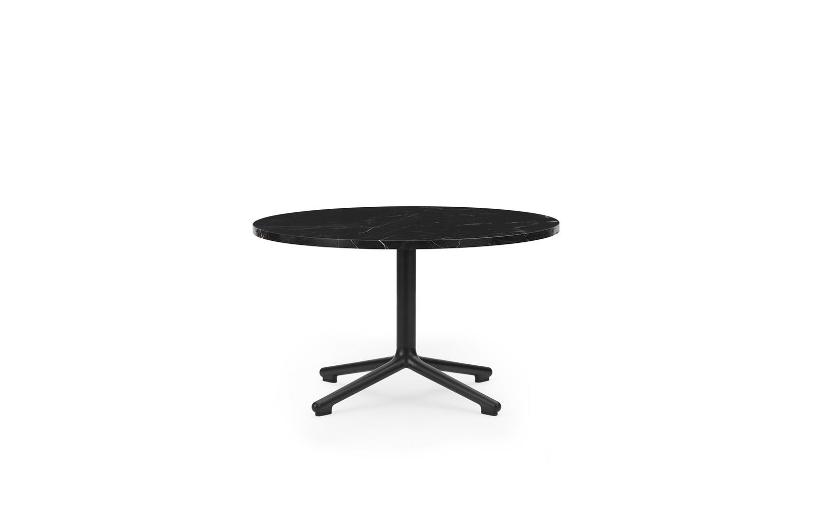 Lunar bord H40 sort alu/marmor