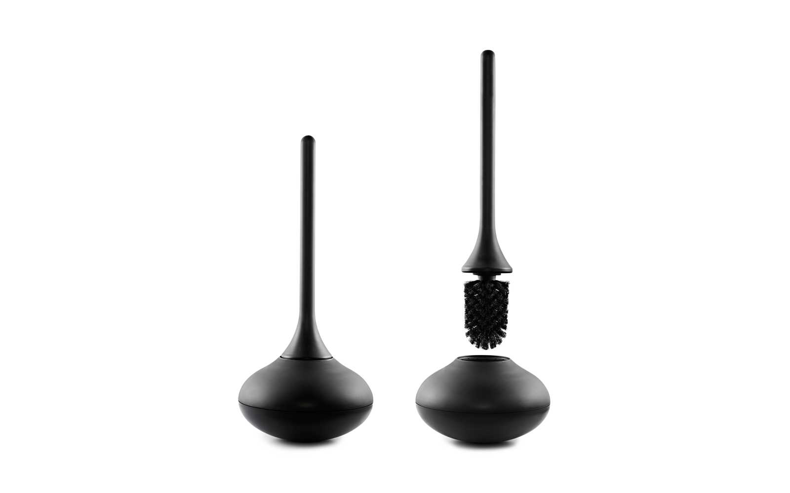 Ballo toilet brush front black 