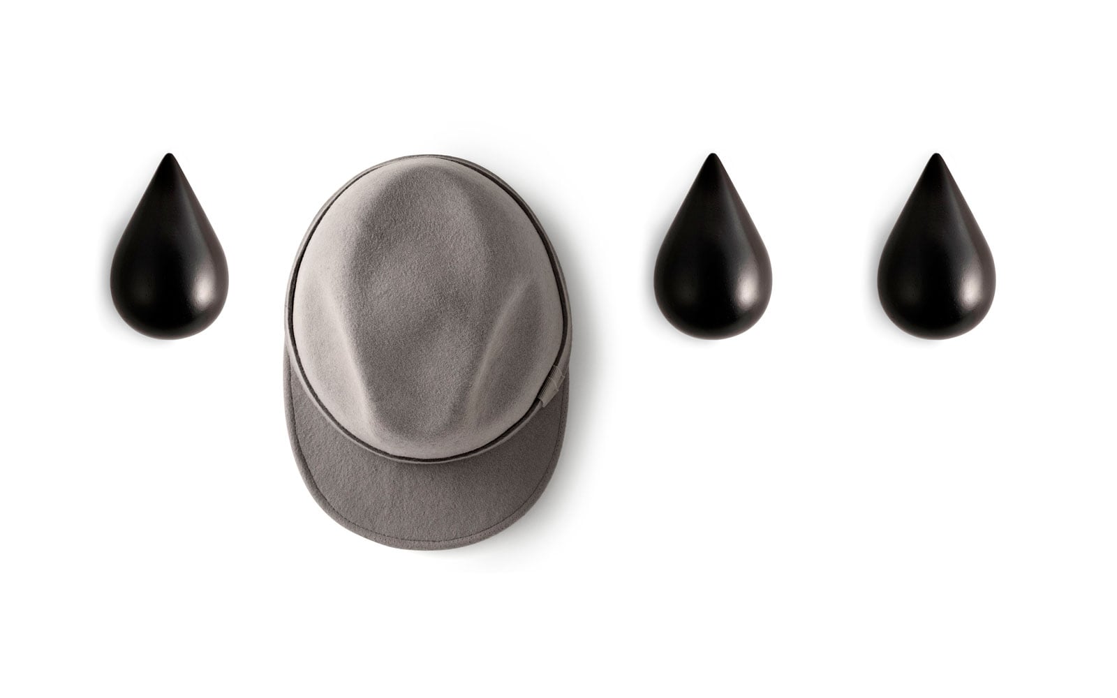Dropit hooks black function wall hanging hat group