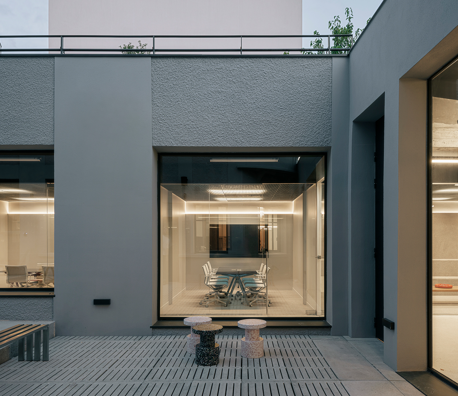 Yard Agency, architectural office project with Normann Copenhagen's Bit Stools