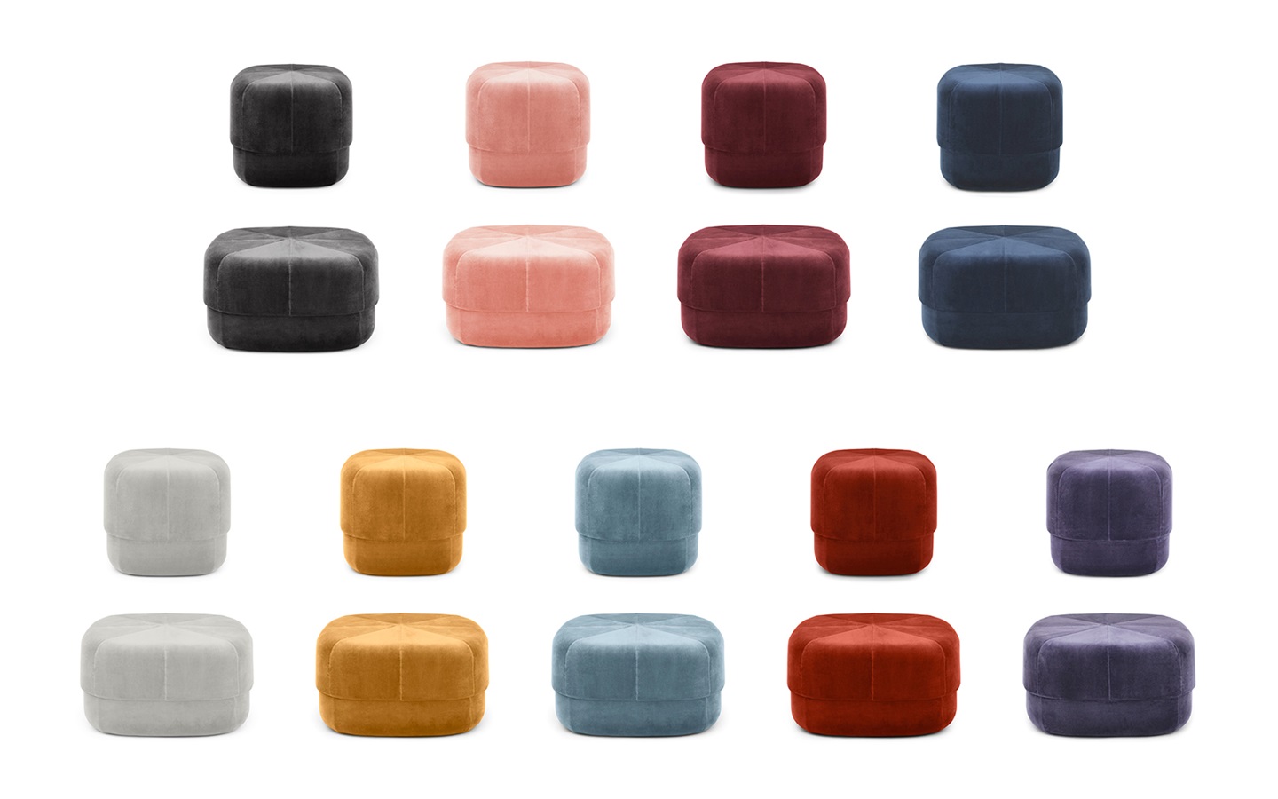 Circus Pouf Small In Light Blue Velour – Nordic Moroccan Pouf - Undefined circus pouf small in light blue velour – nordic moroccan pouf - undefined