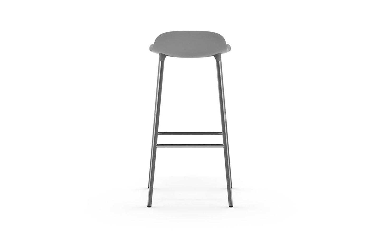 Form Barstool 75 Cm Grey Chrome Undefined