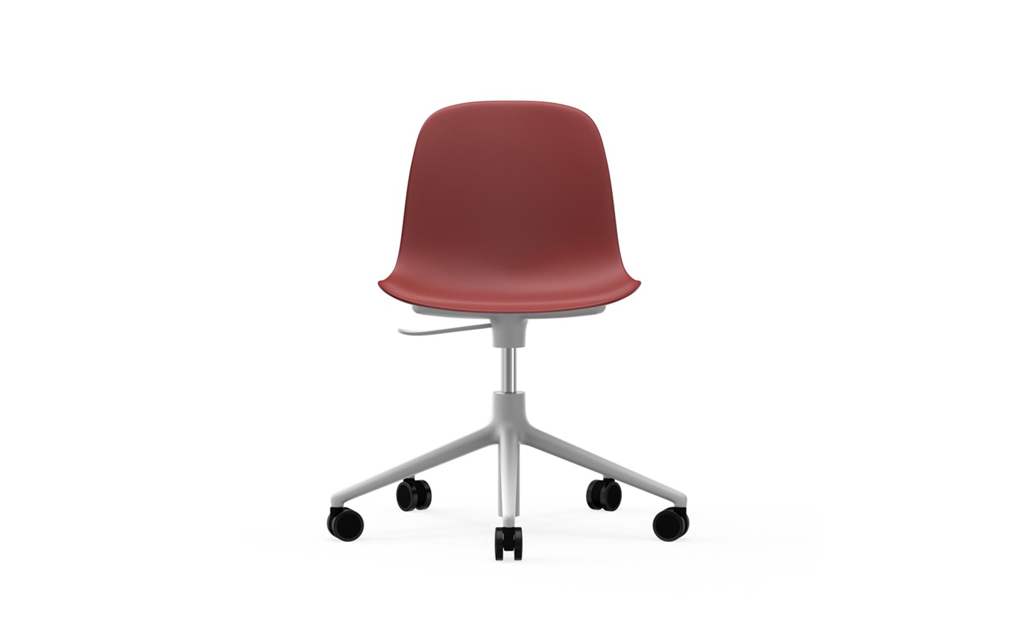 Form Swivel Chair With Castors And Gas Lift In Stylish Red Undefined