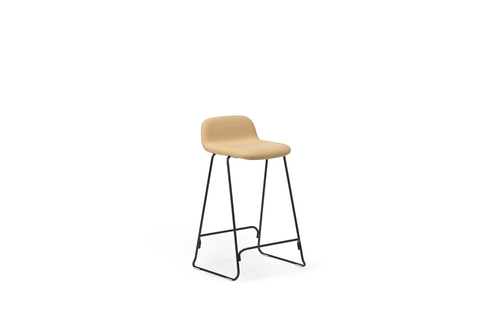 Just Barstool 65 cm Full Upholstery W. Back Steel