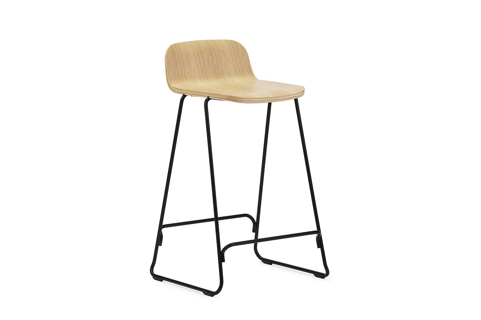 Just Barstool 65 cm W. Back Steel