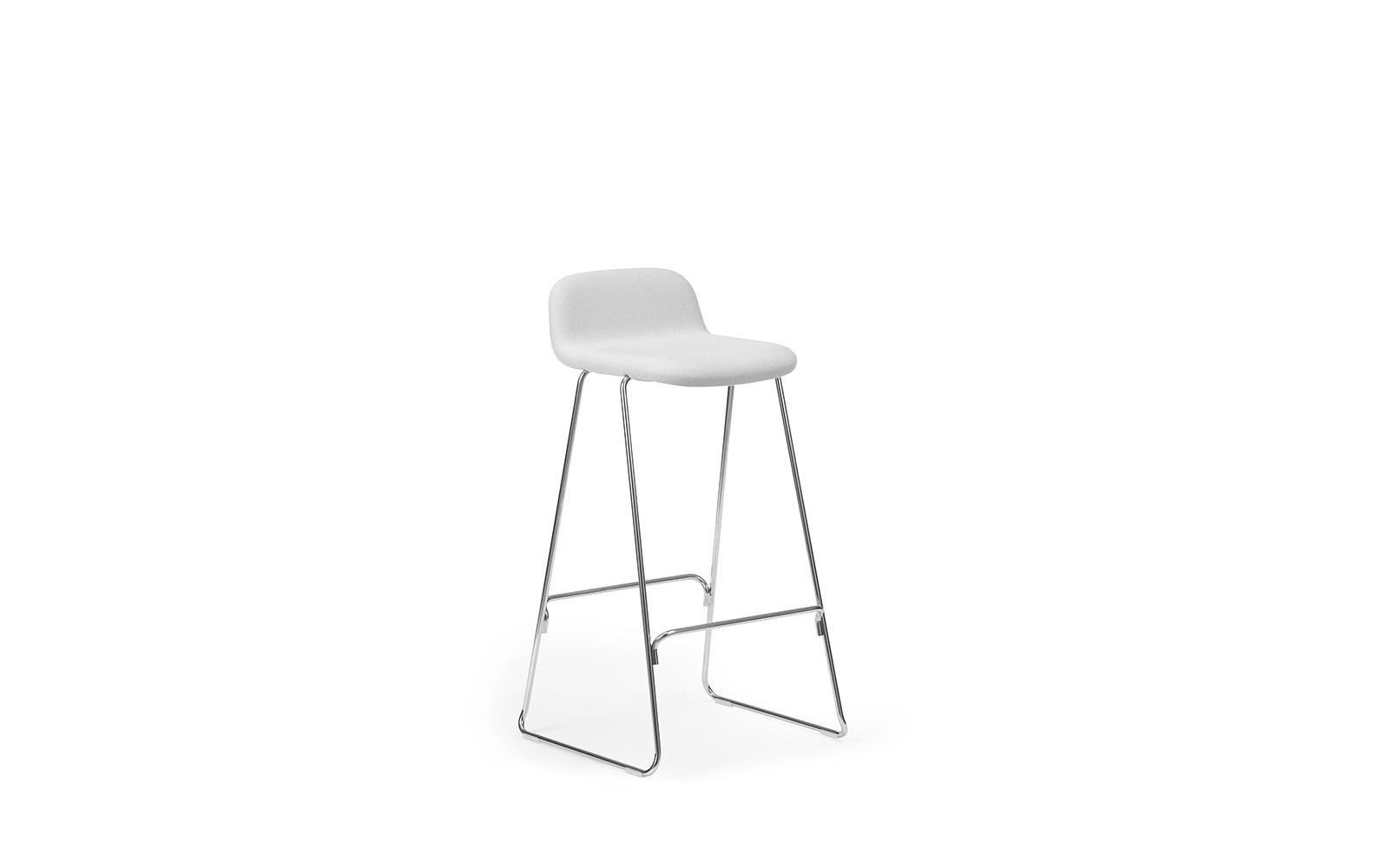 Just Barstool 75 cm Full Upholstery W. Back Steel